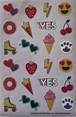 YES EMOJI Sticker(24pc) Greenbrier•Donut•Strawberry •Sunglasses•Cherry•Ice Cream