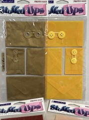 Sticko Stuffed Ups Adhesive Envelopes Lot Of 4 Baby Pink Red Gold & Yellow
