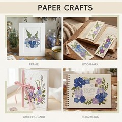 140 Pcs Dried Pressed Flowers Real Natural Blooms for Resin Art DIY Crafts Set