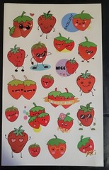 scratch and sniff stickers NEW sheet HORIECHALY Strawberry