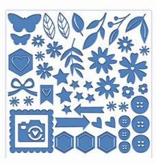 CTMH Embellishments Acrylic SHAPES BLUE Z7019 New Acrylic Shapes