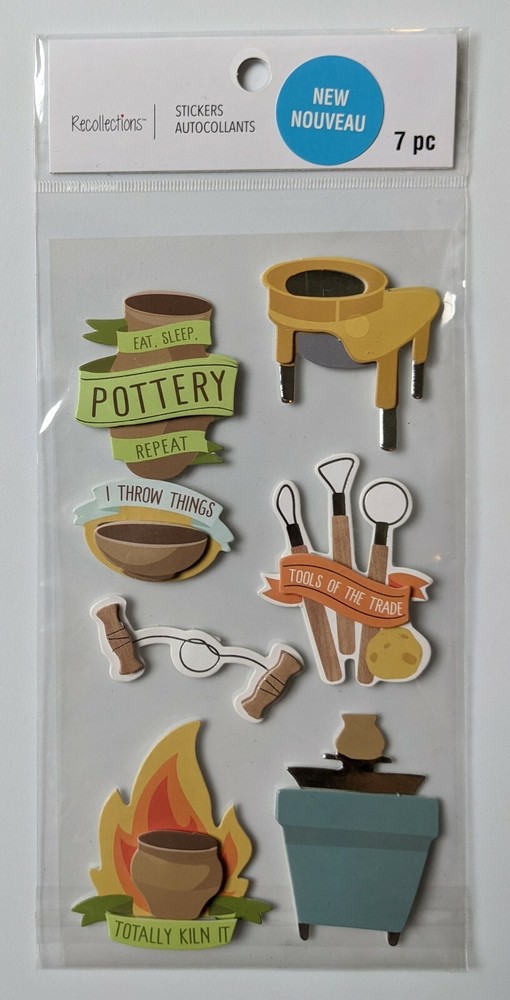 Pottery Craft Themed Scrapbooking Stickers by Recollections