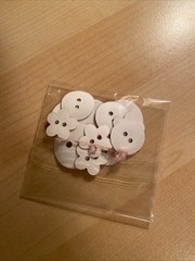 15 Cardboard BUTTONS Art Paper Crafts Cards Journals Embellishments