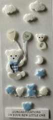 CONGRATULATIONS ON YOUR NEW LITTLE ONE Dimensional Stickers(9pc)Card Making•