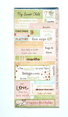 Baby Newborn 1st Year Girl Stickers – Snugglebug – Felt & Cardstock – Lot 0f 2