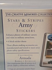 Creative Memories STARS & STRIPES stickers – ARMY, NAVY & MARINES – 3 PKGS. NEW