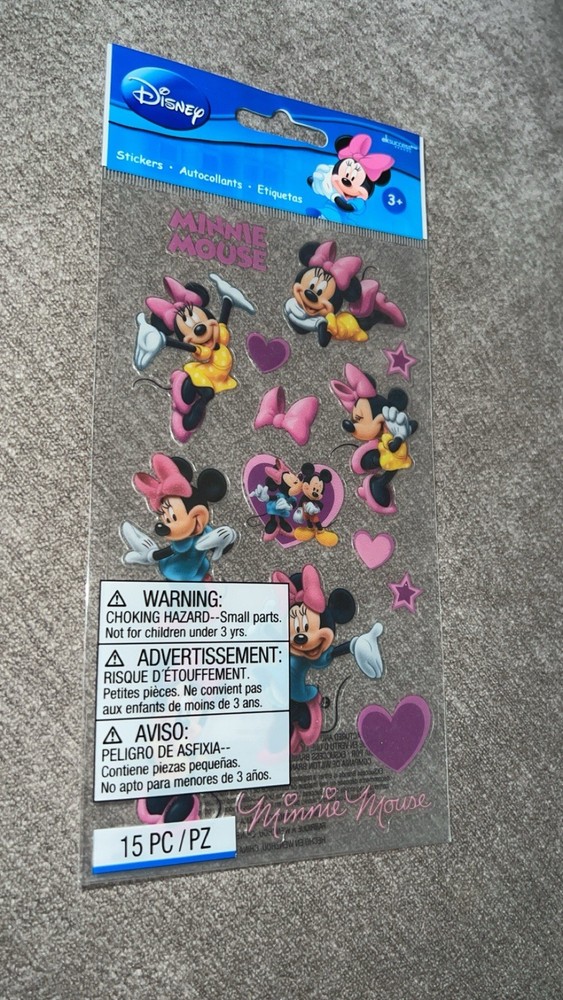 EK Success Disney Minnie Mouse Sparkles 15PC Minnie Mouse Hearts Stars Scrapbook