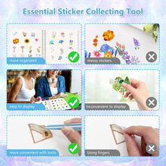 Large Reusable Sticker Book Collecting Album 8.5 X 11 Inch Sticker Storage Organ