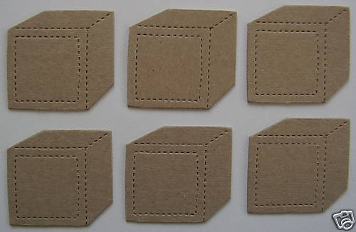 {6} *BABY BLOCKS* Cubes Unfinished Chipboard Die Cuts – 1 3/4″