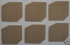 {6} *BABY BLOCKS* Cubes Unfinished Chipboard Die Cuts – 1 3/4″