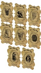 HALLOWEEN 8 STICKERS 2.5″ X 3 3/4″ MERMAID SKULL LAMINATED CUT READY TO USE