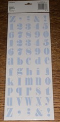 KeepSake Essentials Big Alpha Blue Alphabet Large Letters Scrapbook Stickers
