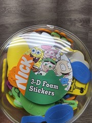 Vintage Nickelodeon 3D foam stickers SpongeBob Arnold Fairly Oddparents 2004