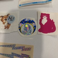 Vintage stickers 80s lot. Unicorns, Elephants, Frogs. Mixed Brands.