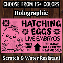 50 LIVE EGG EMBRYOS STICKERS 2.25″ LABELS SEALS HATCHING EGGS FRAGILE EGGS CHICK