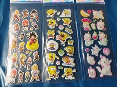 Cute and cool puffy sticker sheets you choose.manga,cartoon,disney,hello kitty