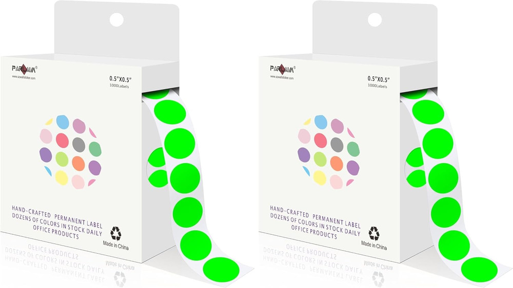 1/2 Inch Circle Sticker Labels,1000 Stickers round Color Coding Circle Dots Stic