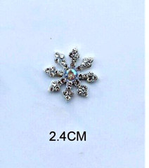 Scrapbooking 25 Sparkly Material Snowflakes with Rhinestones Christmas Crafts