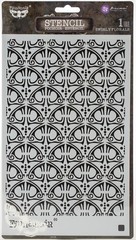 Finnabair Stencil 6″X9″-Swirly Florals