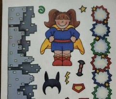 Provo Craft Scrapbooking Stickers by Fayette Terlouw, SUPER KID, large sheet