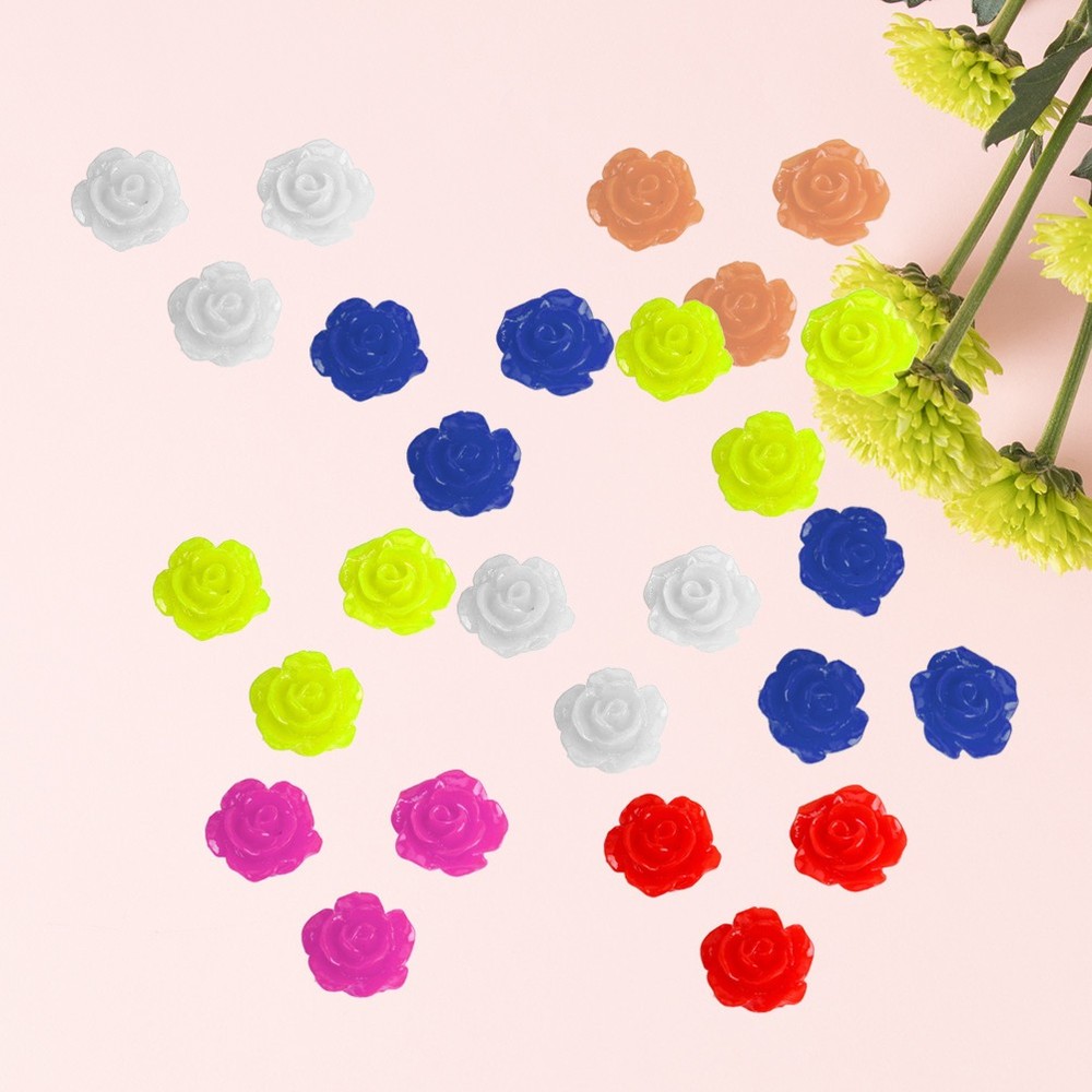 50 Pcs Scrapbook Supplies Crafting Materials Small Flowers for Scrapbooking