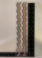 Rhinestone Rainbow Border Adhesive Gem/Stickers 2 Strips (each 1-foot length)