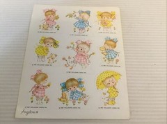 vintage 1981 hallmark cards angelove sticker sheet adorable girls htf