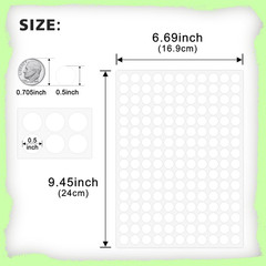 4400 PCS White Dot Stickers 1/2 Inch round Dot Stickers Small White Color Coding