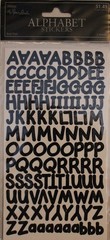 New Paper Studio alphabet scrapbook stickers Black ZENDITION 2 sheets