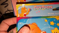Vintage Care Bears Sticker Activity Book Welcome To Care A Lot 2 Pages Stickers