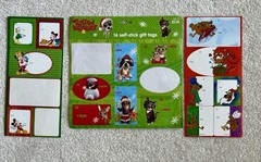 Mix Lot Of Gift Tags Mostly Christmas , Few Easter Stickers , 1 Valentine