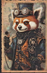 Animals Dressed in Steampunk Gear – Animal Prints, 20pcs 8.5″x 5.5″