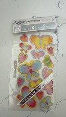 Sticko Photo Safe Vellum Butterflies/Hearts Different Sizes/Colors Scrapbooking