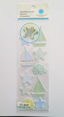 Martha Stewart Baby Boy Sailboats Stars & Elephants Pop Up Scrapbooking Stickers