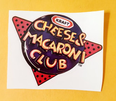 RARE! vintage 80’s Kraft Cheese & Macaroni Club sticker 2″