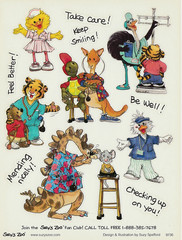 Vintage Suzy’s Zoo Doctor Nurse Sticker sheet 9736 Excellent Condition