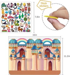 Reusable Puffy 3D Stickers – Dress Up Books with Princess, Mermaid, Fairy Themes