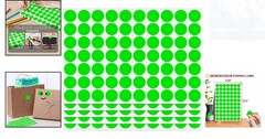 1050 Pack of 3/4 Inch Fluorescent Green Coding Circle Stickers for Easy Organ…