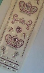 CraftbuddyUS Rhinestone/Pearl Assorted Sticker Gems Self-Adh Craft Jewels LILAC