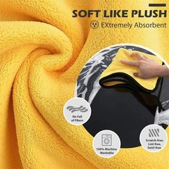 1/2/6pcs Microfiber Cleaning Towel Thicken Soft Drying Cloth Car Body Washing