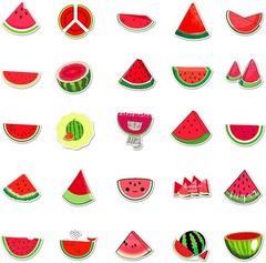 50PC Watermelon Stickers Pack – Tropical Fruit Decals for Fun Personalization