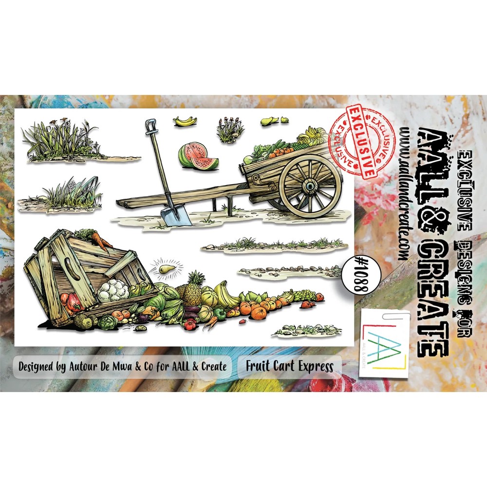 AALL AND CREATE – CLEAR ACRYLIC STAMPS – FRUIT CART EXPRESS