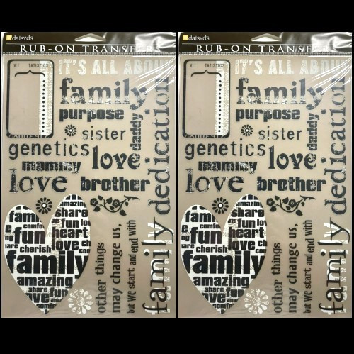 LOT OF 2 SETS DAISY D’S RUB-ON TRANSFERS IMAGES ALL ABOUT FAMILY DEFINED LOVE