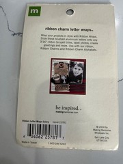 Making Memories Ribbon Charm Letter Wraps 39 Two Sided Characters Celery Crafts