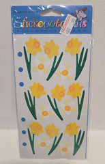 New 2000 In Package Vintage Hallmark Stickopotamus Stickers Daffodils 1 Sheet