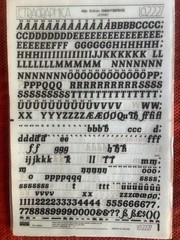 SEVEN (7) Letraset INSTANT LETTERING Transfer Letters Knightsbridge 48pt NICE 2
