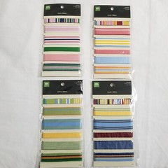 NEW Lot 4 Pkgs Making Memories Woven Ribbon Decorative Stripe Scrapbooking -B
