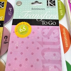 K and Company Sentiments To Go Sticker Acetate Transfer Sheet Sets Retired