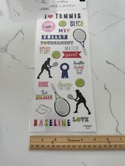 The Paper Studio Paper Craft Stick A Bilities I Love Tennis Game Set Match 23 PC