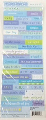 Daisy Hill Newborn Baby Boy Stickers Pastel Blue Words & Phrases Scrapbooking